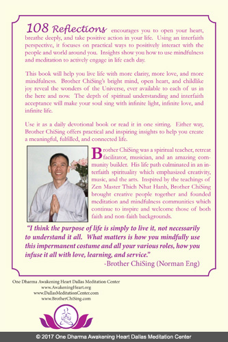 Brother ChiSing - 108 Reflections - Back Cover