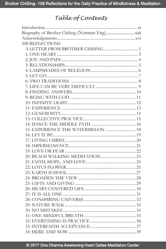 Brother ChiSing - 108 Reflections - Table of Contents